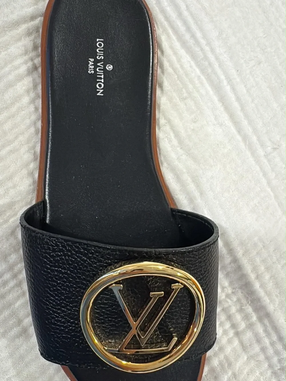 Louis Vuitton black leather
